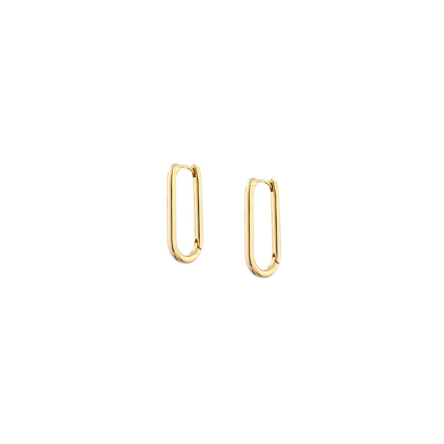 Gold plated paperclip hoop Susan Blake Jewelry
