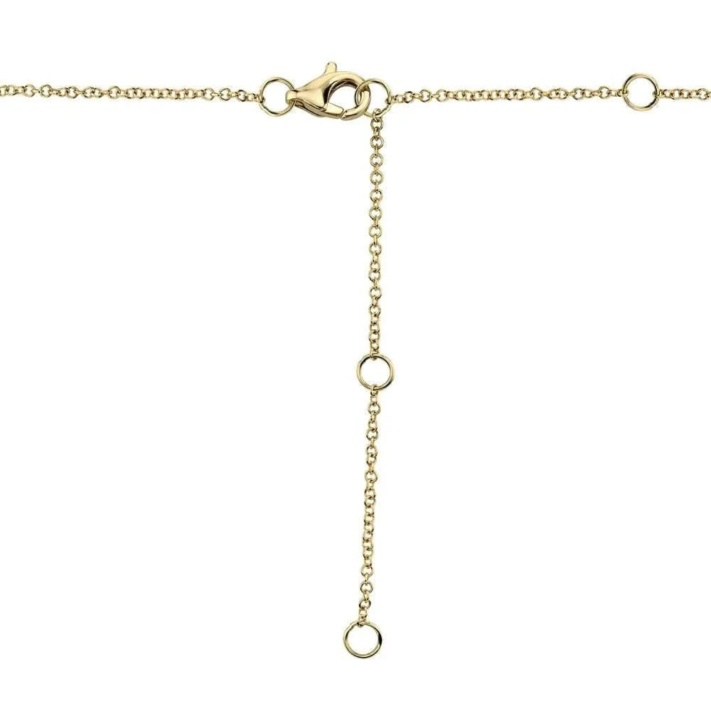 14K Yellow Gold Pave Diamond Heart Necklace - Large - Susan Blake Jewelry