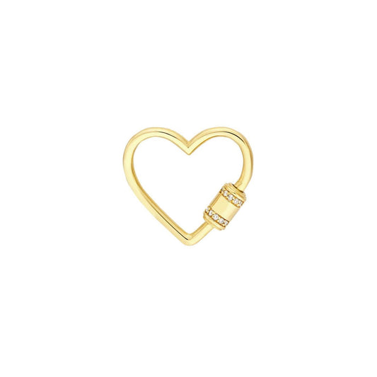 Diamond Barrel Twist Heart Clasp - Susan Blake Jewelry