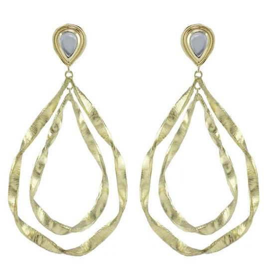 Twisted Teardrop Tanzanite Post Earrings - Susan Blake Jewelry